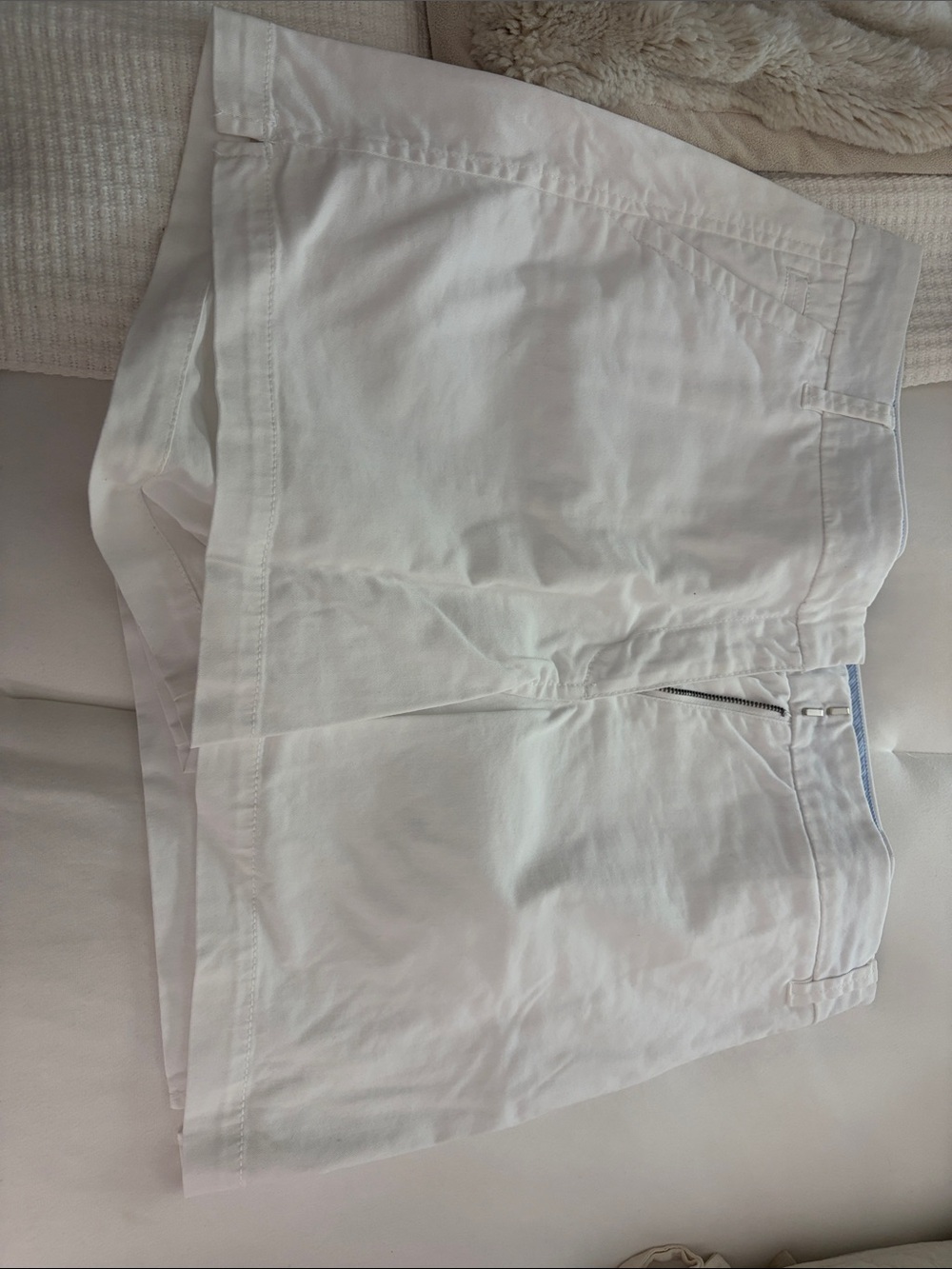 crown & ivy White Cotton Blend Skort